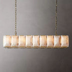 Harlow Faceted Calcite Rectangle Chandelier 62"