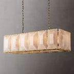 Harlow Faceted Calcite Rectangle Chandelier 42"