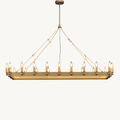Camino Vintage Industrial Rectangle Chandelier 52"