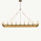 Camino Vintage Industrial Rectangle Chandelier 52"