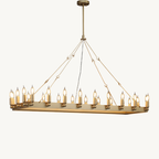 Camino Vintage Industrial Rectangle Chandelier 52"