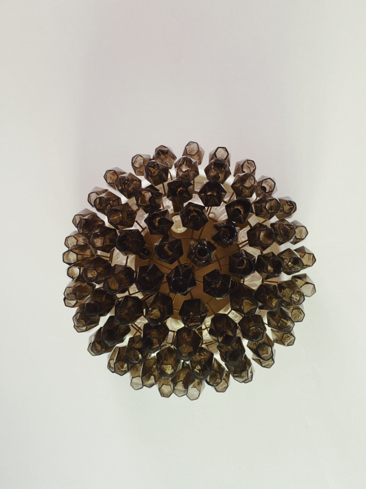 Poliedri Smoked Glass Chandelier