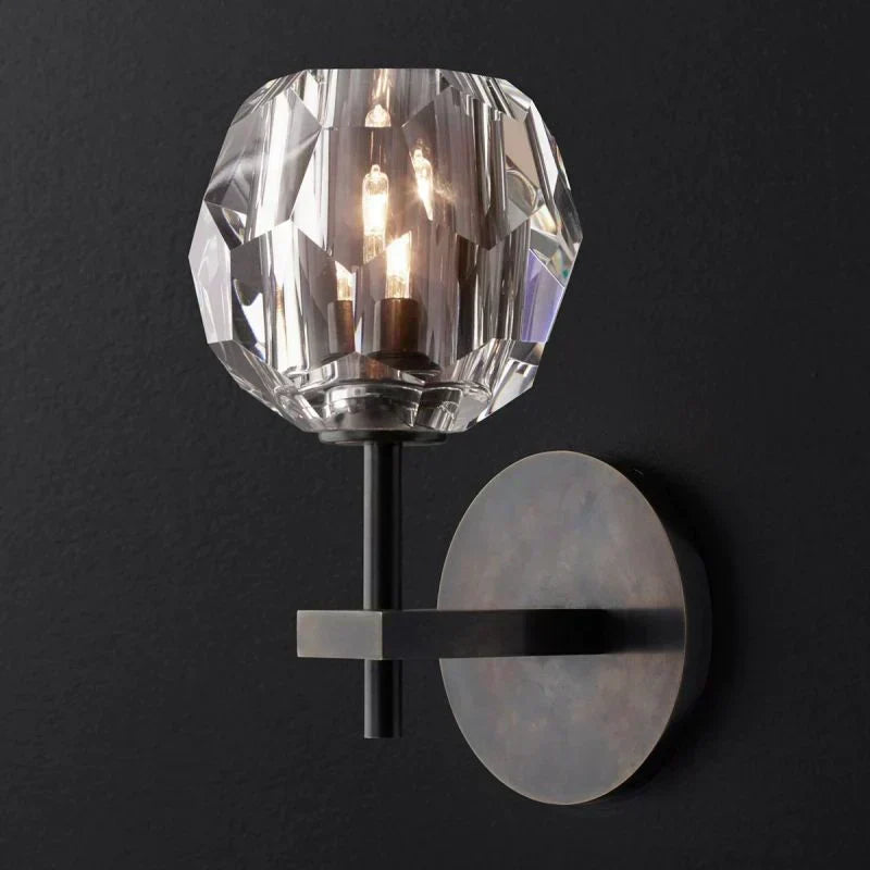 Boule De Radiant Crystal Short Wall Sconce