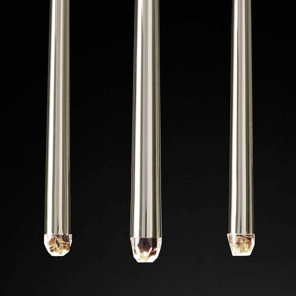 Aquitaine Faceted Cluster Linear Chandelier 72"