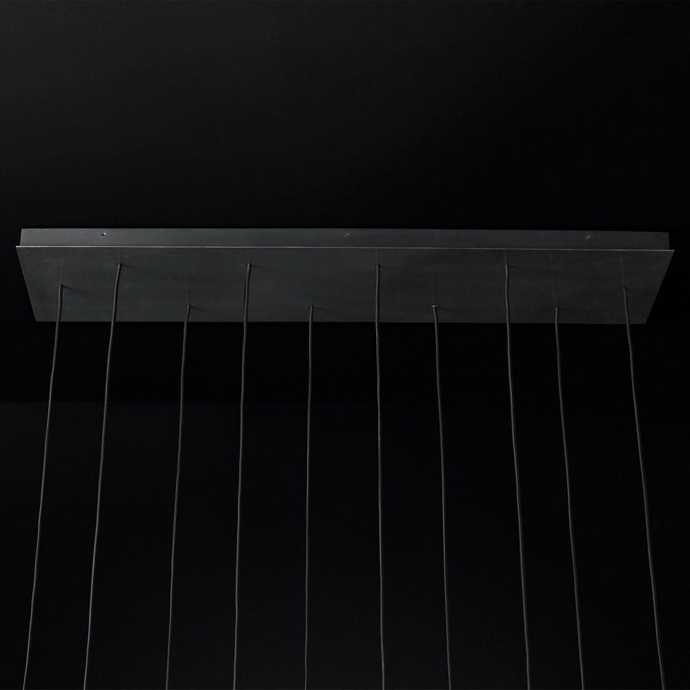 Aquitaine Faceted Cluster Linear Chandelier 60"