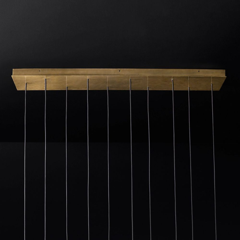 Aquitaine Faceted Cluster Linear Chandelier 60"