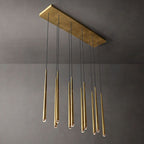 Aquitaine Faceted Cluster Linear Chandelier 60"