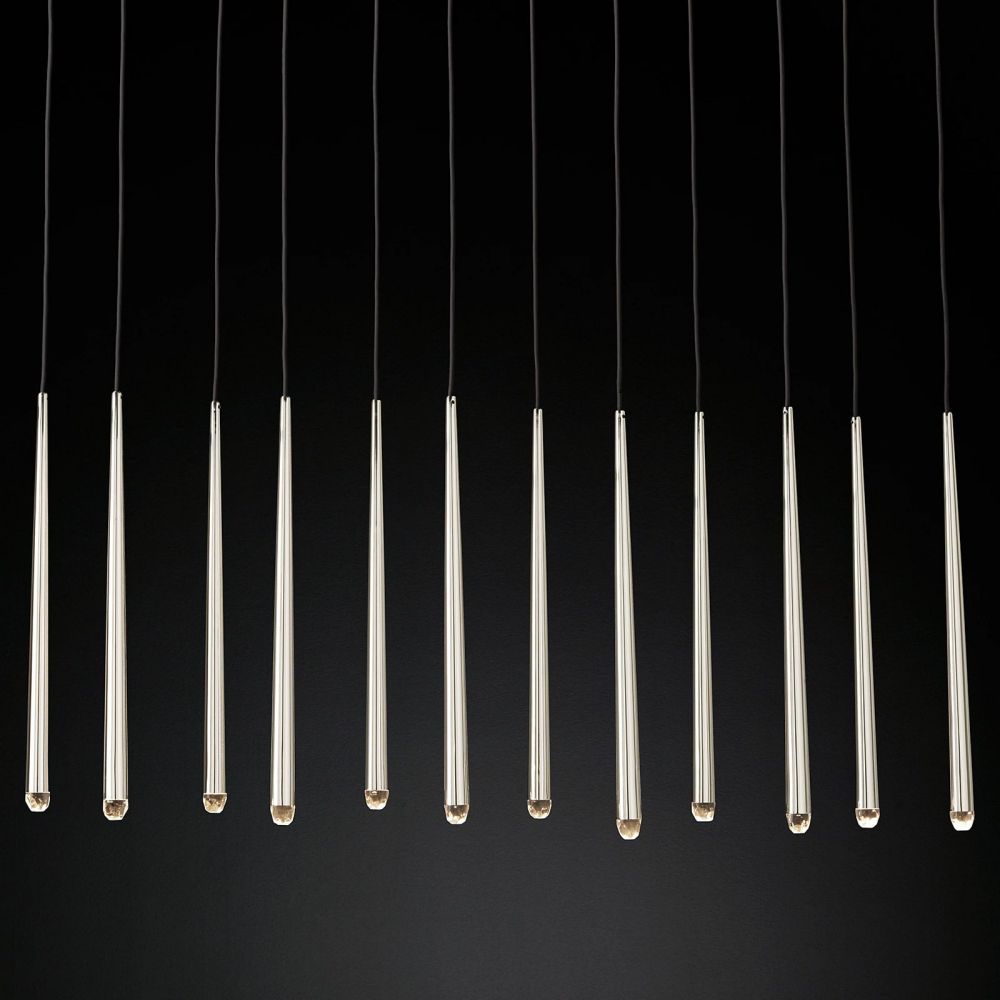 Aquitaine Faceted Cluster Linear Chandelier 60"