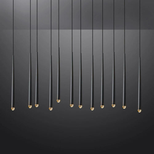 Aquitaine Faceted Cluster Linear Chandelier 60"