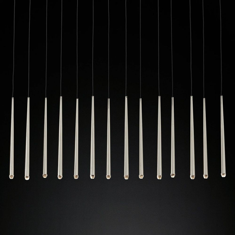 Aquitaine Faceted Cluster Linear Chandelier 72"
