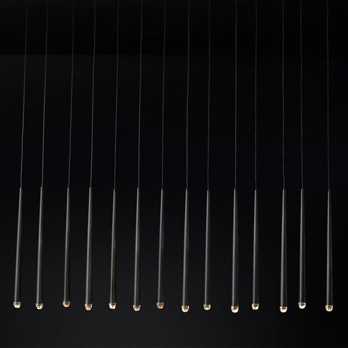 Aquitaine Faceted Cluster Linear Chandelier 72"