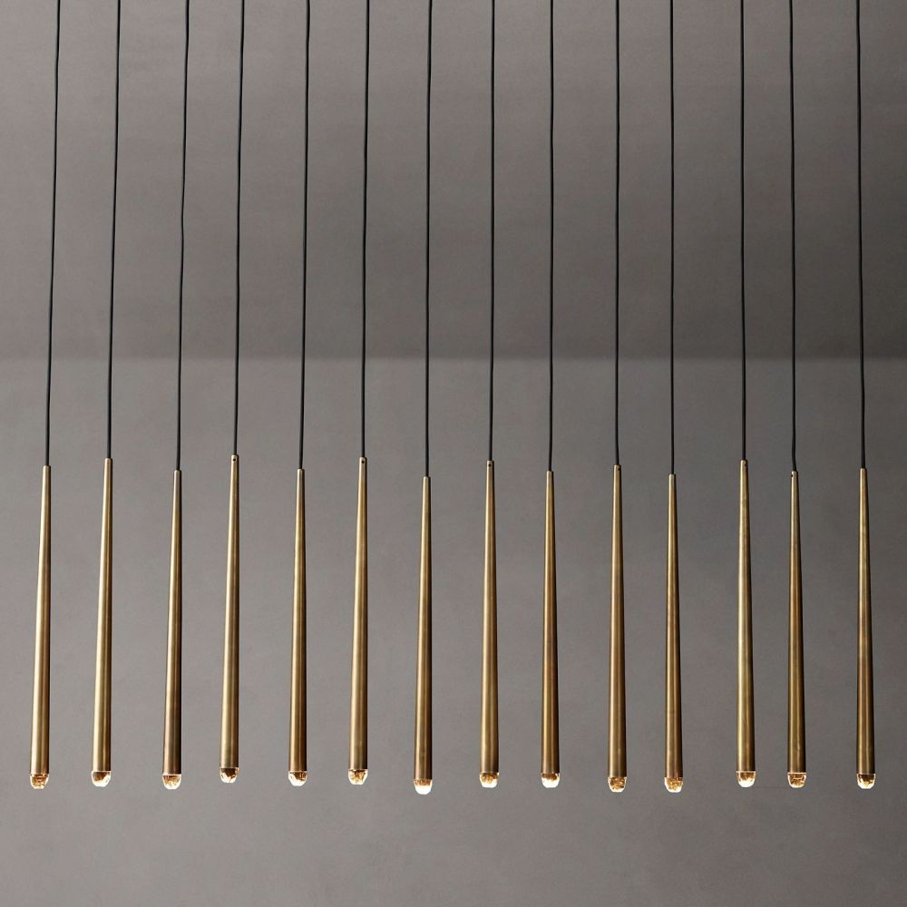 Aquitaine Faceted Cluster Linear Chandelier 72"