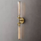 Lambert Hexagonal Glass Double Wall Sconce