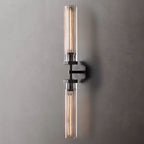 Lambert Hexagonal Glass Double Wall Sconce
