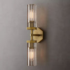 Lambert Hexagonal Glass Double Wall Sconce