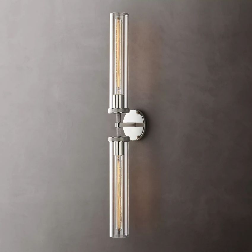 Lambert Cylindrical Glass Double Wall Sconce