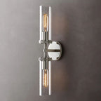 Lambert Cylindrical Glass Double Wall Sconce
