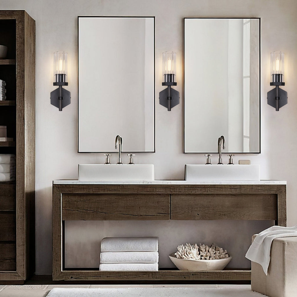 Lambert Hexagonal Glass Wall Sconce