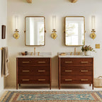 Lambert Hexagonal Glass Double Wall Sconce