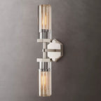 Lambert Hexagonal Glass Double Wall Sconce