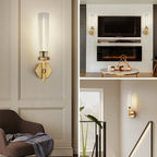 Lambert Hexagonal Glass Double Wall Sconce