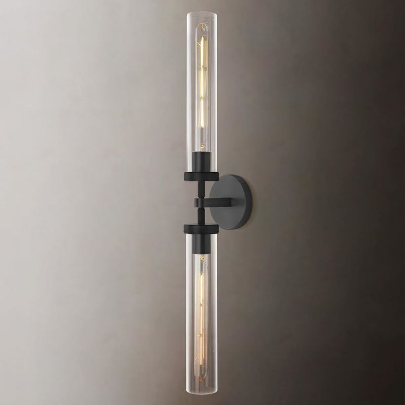 Lambert Cylindrical Glass Double Wall Sconce