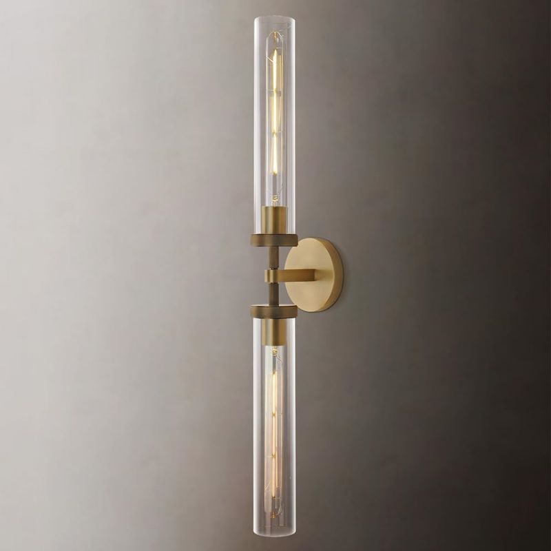 Lambert Cylindrical Glass Double Wall Sconce
