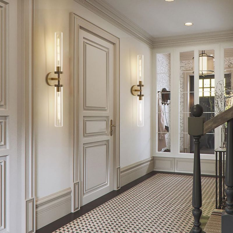 Lambert Cylindrical Glass Double Wall Sconce