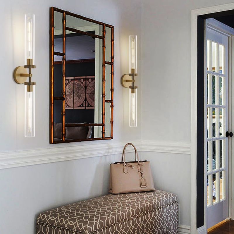 Lambert Cylindrical Glass Double Wall Sconce
