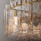 Lattice Module Glass Round Chandelier 37"