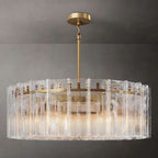 Lattice Module Glass Round Chandelier 48"