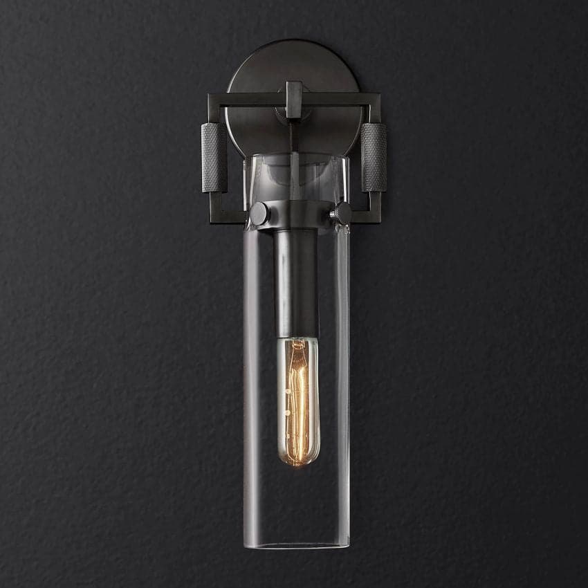 Machinist Glass Cylinder Wall Sconce