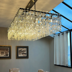 Marignan Modern Crystal Rectangle Chandelier 60"