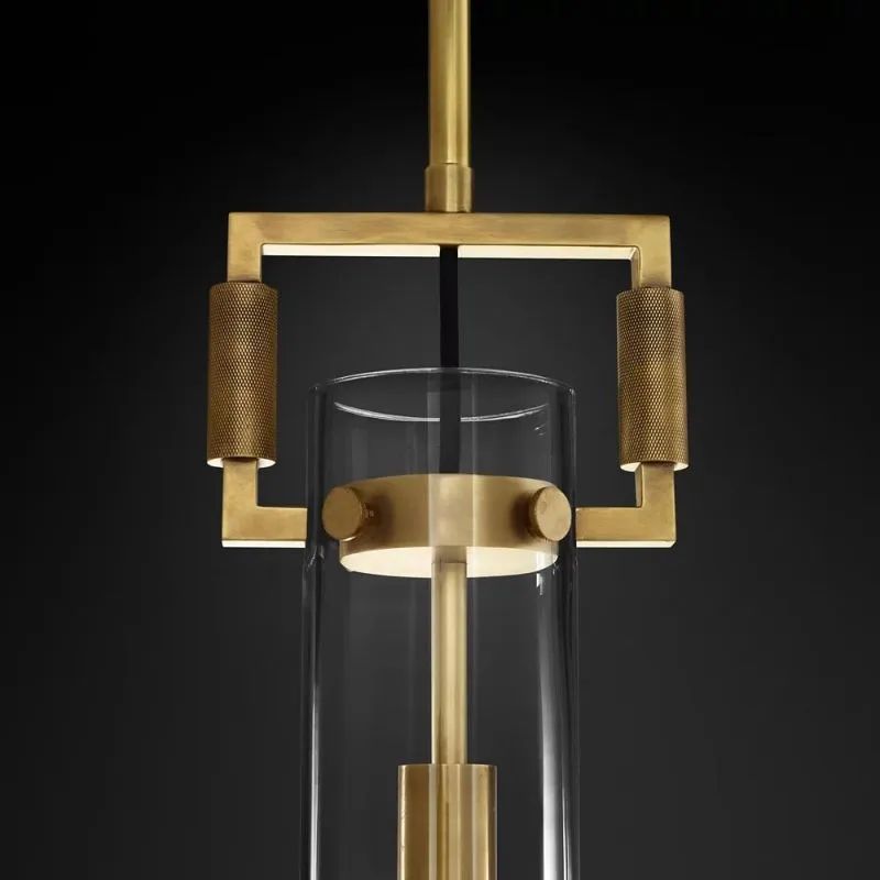 Machinist Glass Cylinder Pendant Light