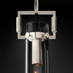 Machinist Glass Cylinder Pendant Light