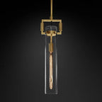 Machinist Glass Cylinder Pendant Light