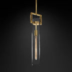 Machinist Glass Cylinder Pendant Light