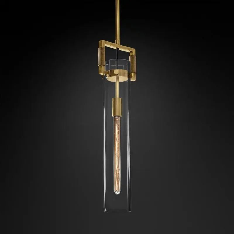 Machinist Glass Cylinder Pendant Light