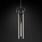 Machinist Glass Cylinder Pendant Light