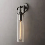 Machinist Glass Cylinder Wall Sconce