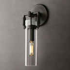 Machinist Glass Cylinder Wall Sconce