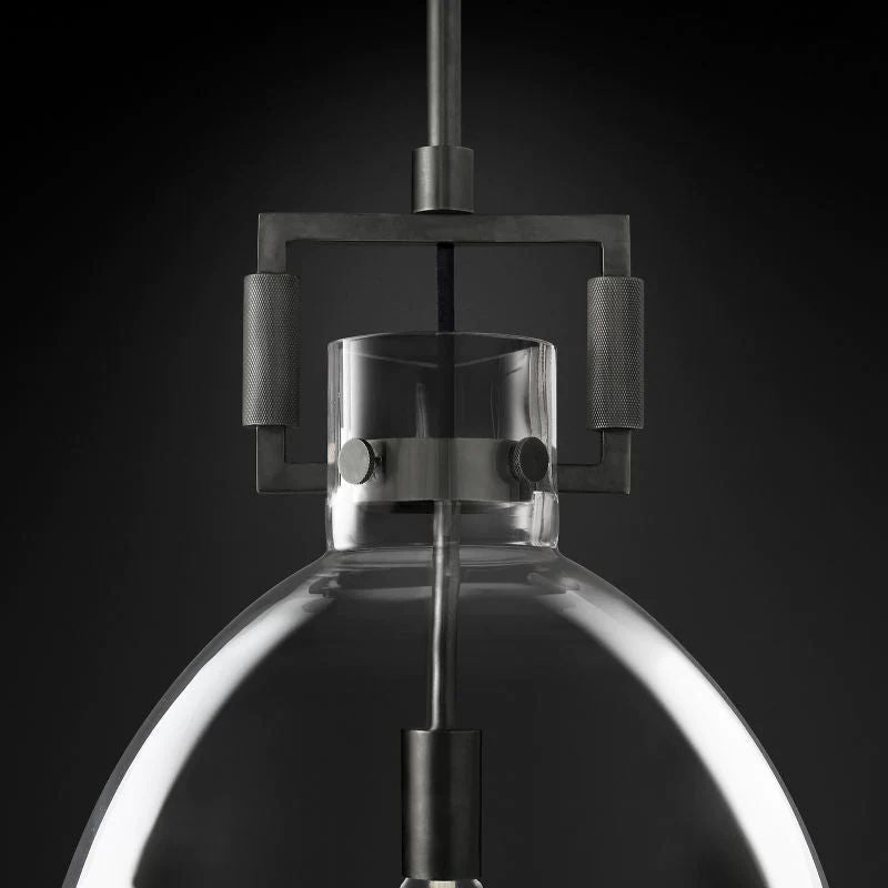 Machinist Glass Cloche Pendant Light