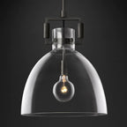 Machinist Glass Cloche Pendant Light