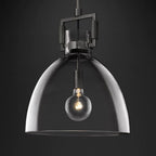 Machinist Glass Cloche Pendant Light