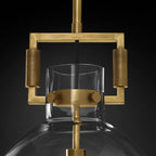 Machinist Glass Cloche Pendant Light