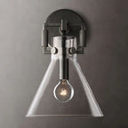 Machinist Glass Funnel Wall Sconce