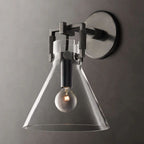 Machinist Glass Funnel Wall Sconce