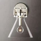 Machinist Glass Funnel Wall Sconce