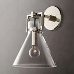 Machinist Glass Funnel Wall Sconce