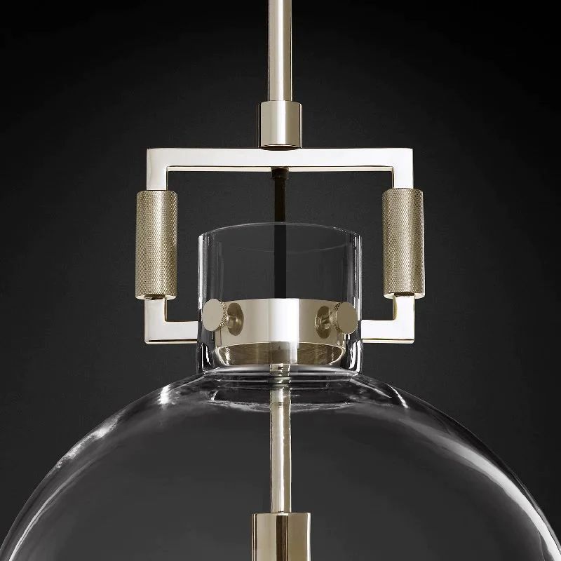 Machinist Glass Globe Pendant Light